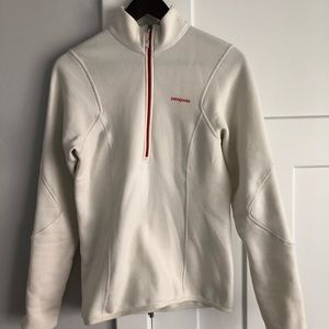 Patagonia White 3/4 Zip Fleece